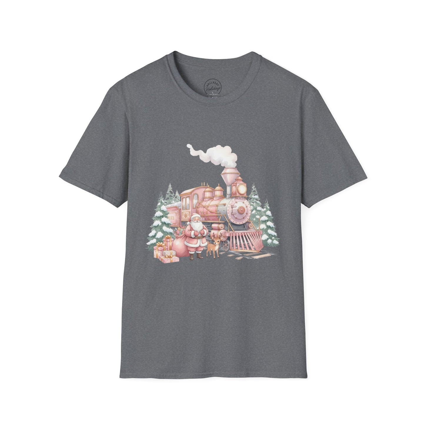 Cozy Holiday Train T-Shirt | Festive Gift for Train Lovers, Christmas Apparel, Unisex Graphic Tee, Winter Wardrobe Essential