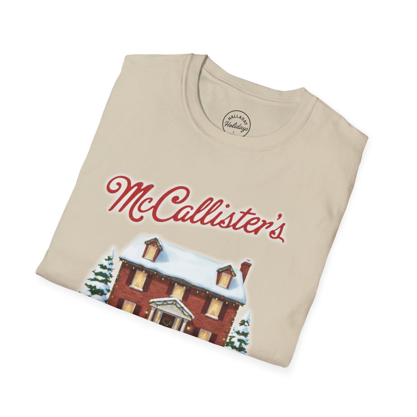 Funny McCallisters Security Christmas Unisex Softstyle T-Shirt, Holiday Humor Tee, Festive Xmas Top, Home Alone Movie Shirt, Family Gift