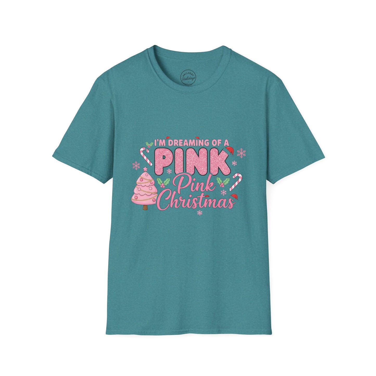 I'm Dreaming of Pink Christmas T-Shirt, Holiday Shirt, Christmas Gift, Unisex Tee, Pink Christmas Apparel, Festive Wear
