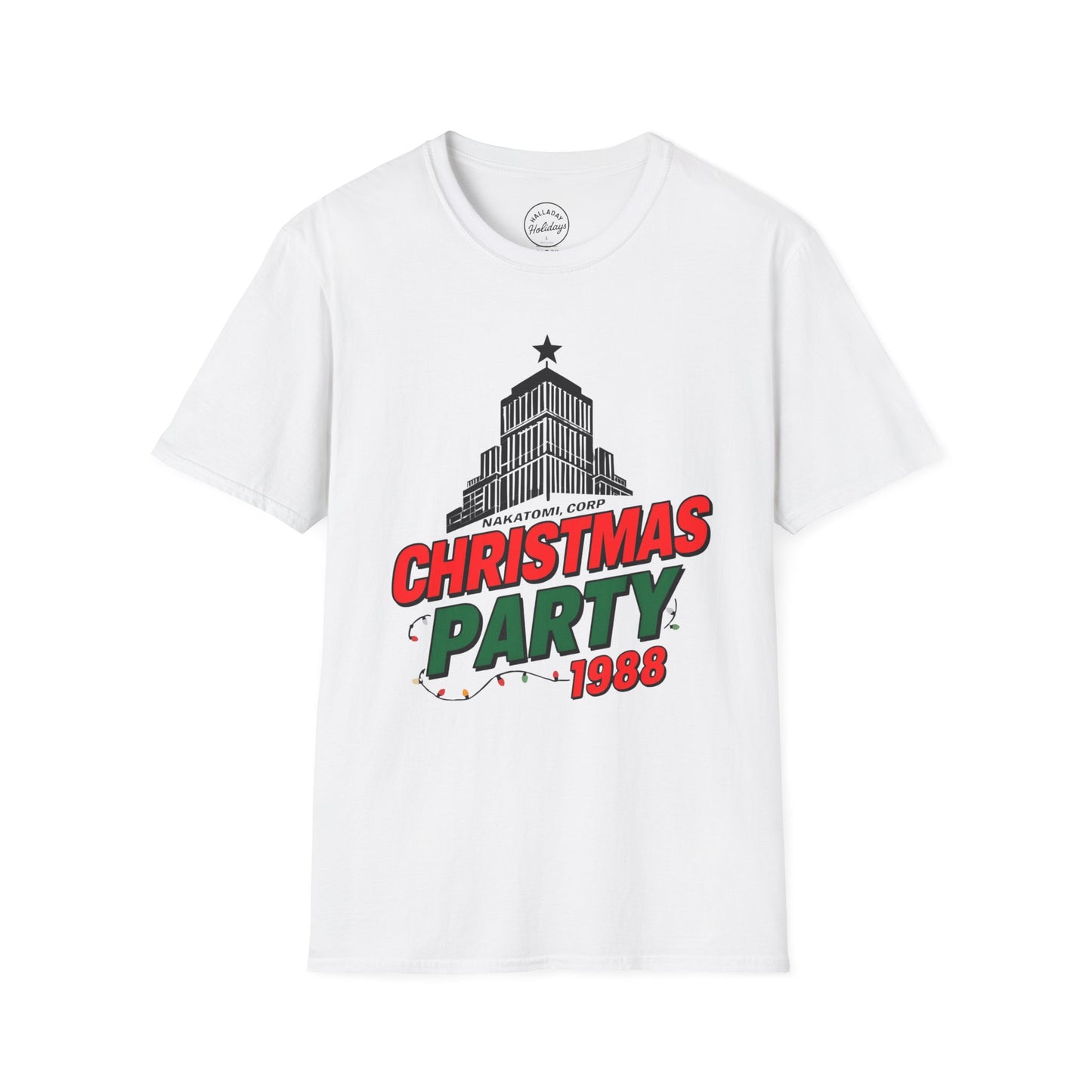 Funny Nakatomi Tower Christmas Party T-Shirt, Holiday Tee Shirt, Unisex Softstyle, Christmas Gift, Die Hard Fan Apparel