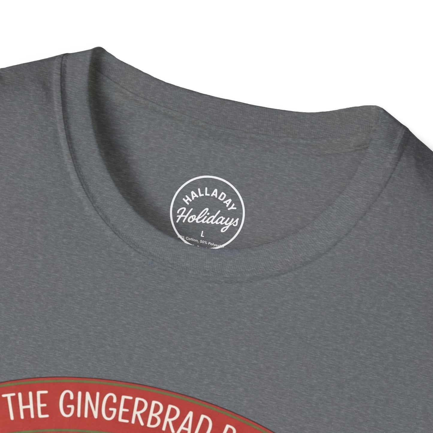 Gingerbread Bakery Christmas Tee, Unisex Tshirt, Holiday Shirt, Cute Baking Theme, Softstyle Top