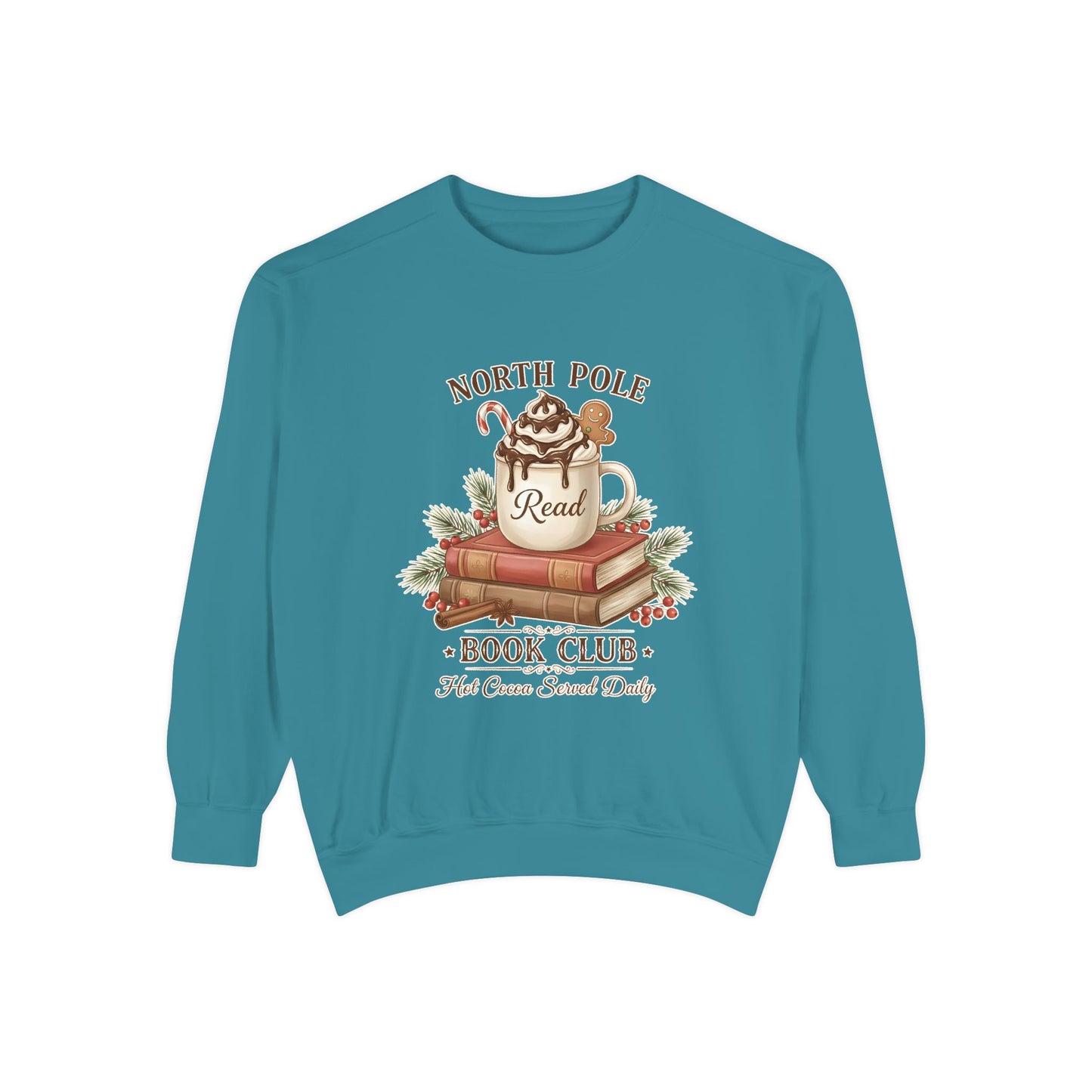 North Pole Book Club Sweatshirt — Cozy Christmas Reading Crewneck