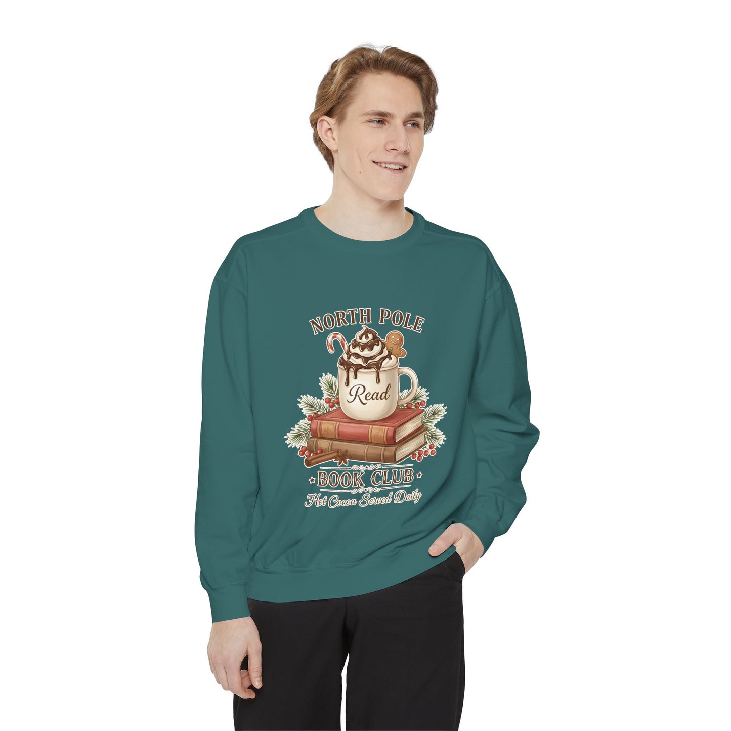 North Pole Book Club Sweatshirt — Cozy Christmas Reading Crewneck