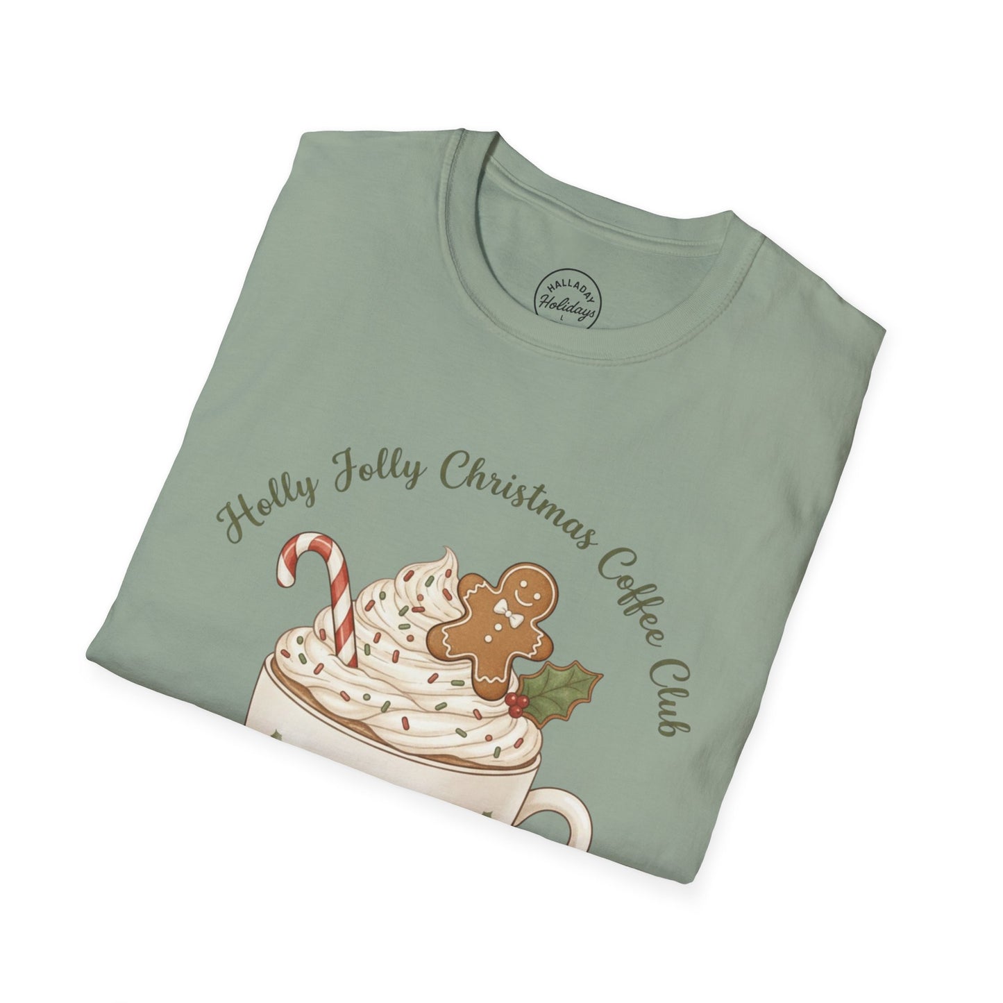 Christmas Coffee Club Unisex T-Shirt, Festive Holly Jolly Xmas Shirt, Holiday Gift for Coffee Lovers, Cute Christmas Tee, Coffee Club Shirt