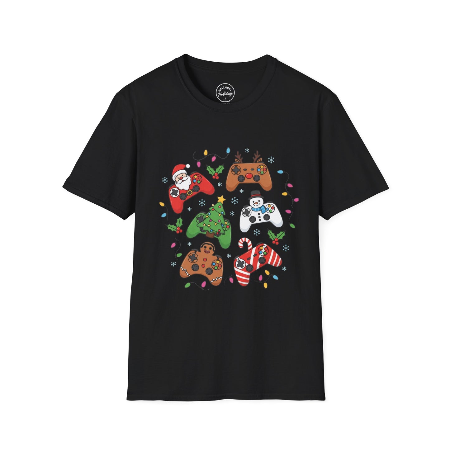 Gamer Christmas T-Shirt, Fun Festive Tee, Holiday Gaming Shirt, Unisex Softstyle, Gamer Gift Idea