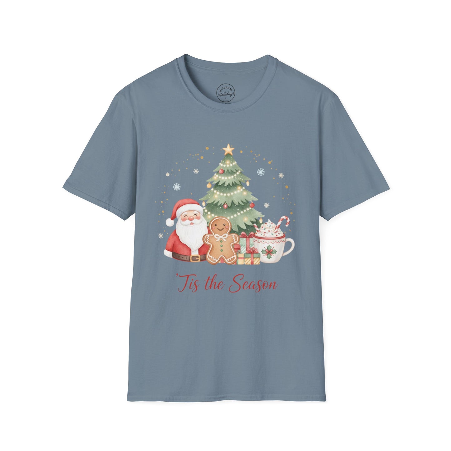 Cute Tis the Season Christmas Themed Unisex Softstyle T-Shirt