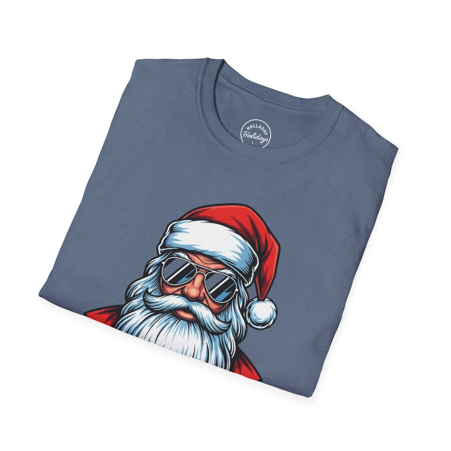 Funny Big Nick Energy Santa Christmas T-Shirt, Xmas Holiday Tee, Festive Top, Humorous Santa Shirt, Holiday Apparel