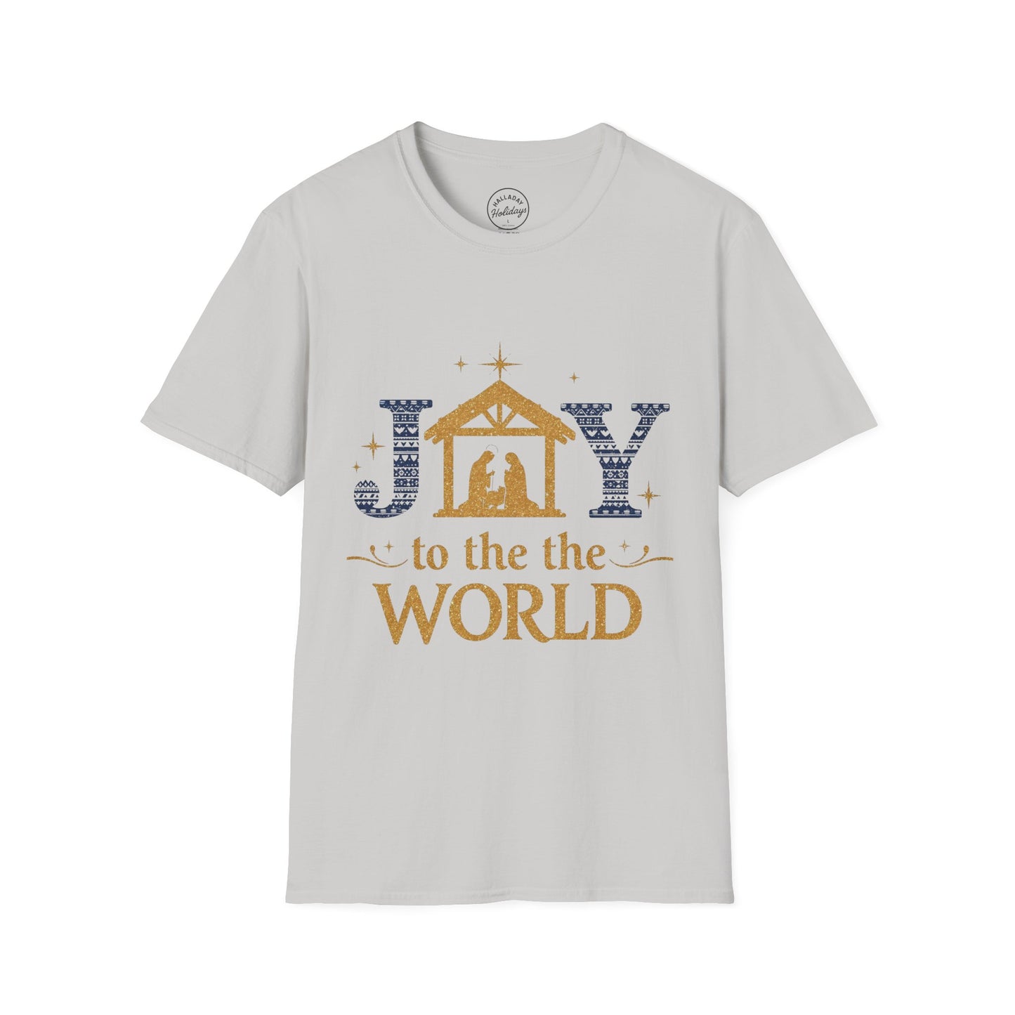 Joy to the World Unisex Softstyle T-Shirt, Christmas Gift, Holiday Tee, Faith Shirt, Cute Casual Wear, Seasonal Apparel
