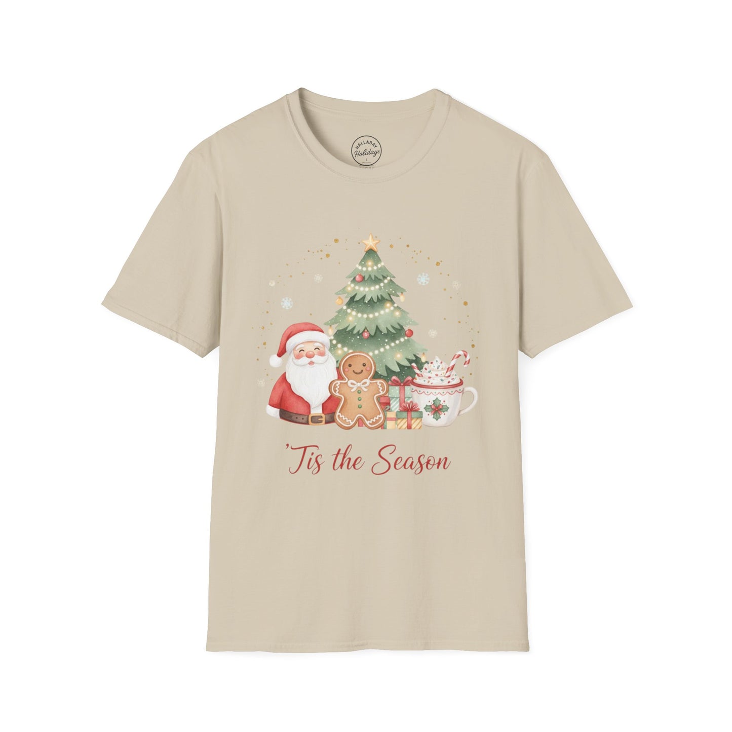 Cute Tis the Season Christmas Themed Unisex Softstyle T-Shirt