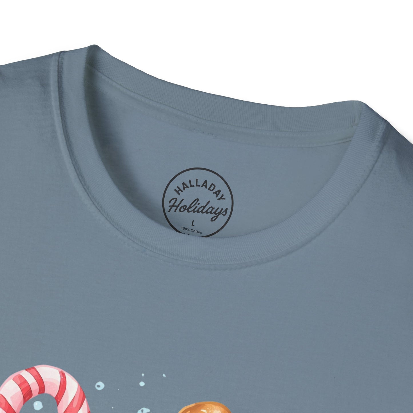 Cute Christmas Coffee Tee, Holiday Xmas Shirt, Funny Santa Gift Top, Festive Winter Apparel, Unisex Softstyle T-Shirt