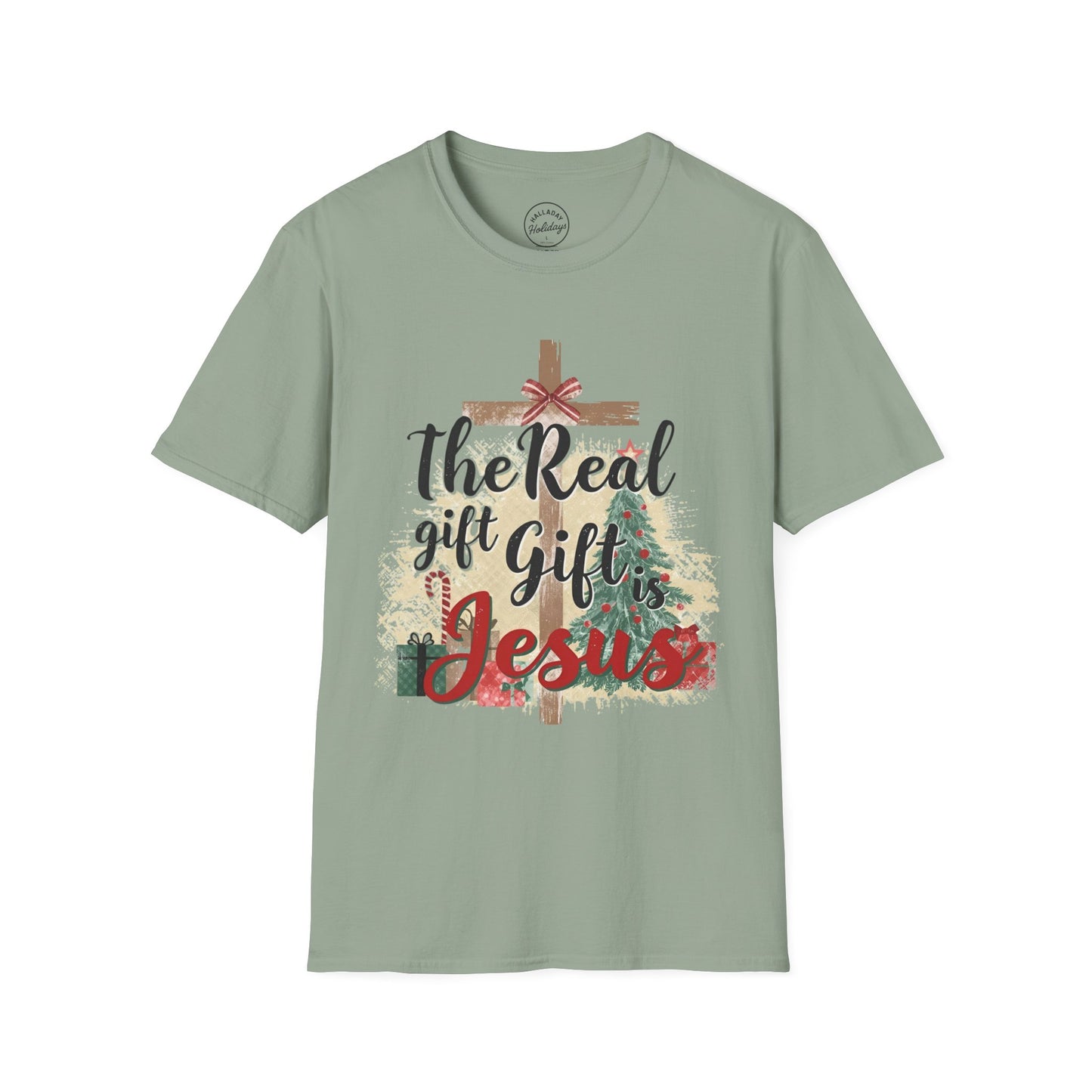 Christian Christmas Unisex Tee - The Real Gift is Jesus