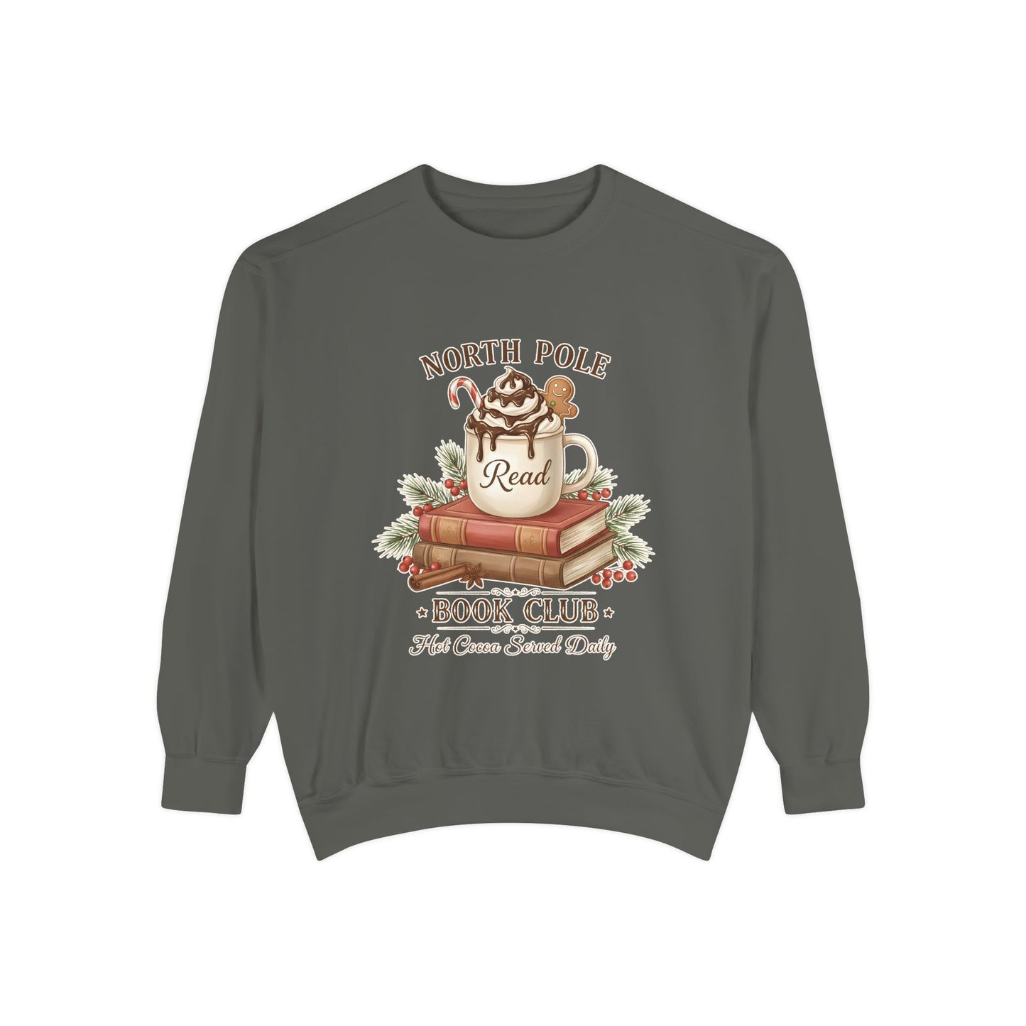 North Pole Book Club Sweatshirt — Cozy Christmas Reading Crewneck