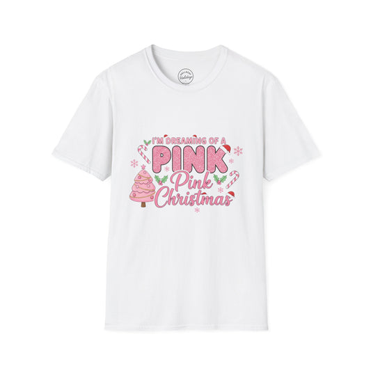 I'm Dreaming of Pink Christmas T-Shirt, Holiday Shirt, Christmas Gift, Unisex Tee, Pink Christmas Apparel, Festive Wear