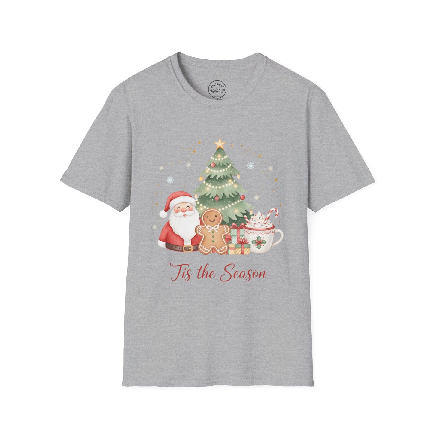 Cute Tis the Season Christmas Themed Unisex Softstyle T-Shirt