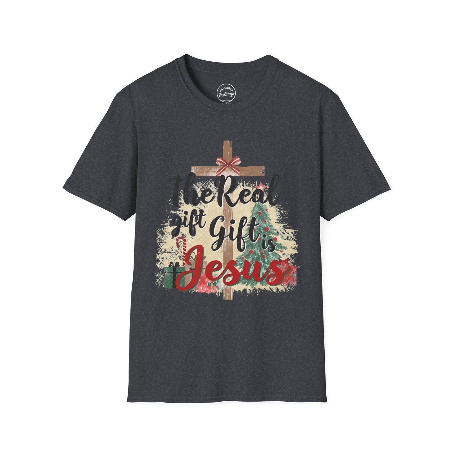 Christian Christmas Unisex Tee - The Real Gift is Jesus