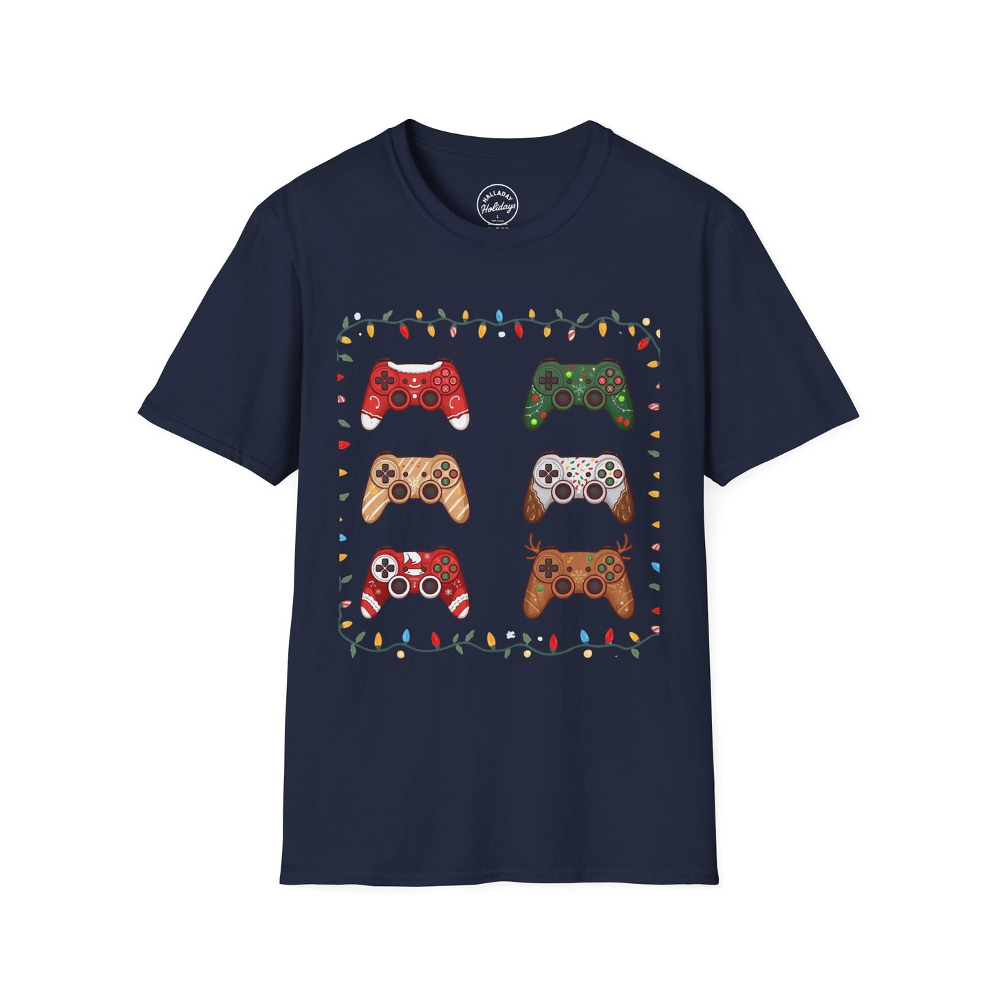 Festive Gamer T-Shirt, Holiday Tee, Video Game Shirt, Christmas Gift, Cozy Casual Top, Unisex Graphic Tee