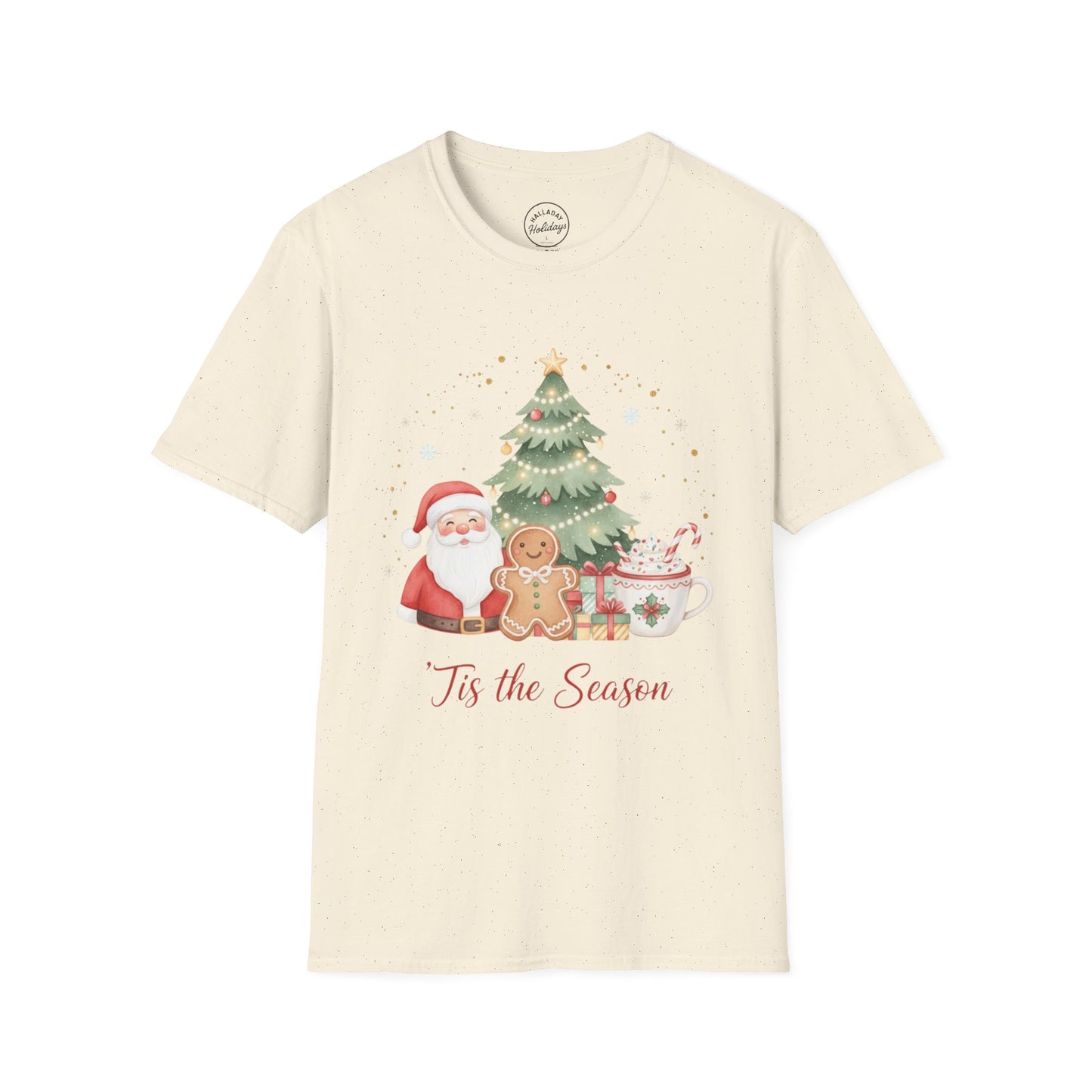 Cute Tis the Season Christmas Themed Unisex Softstyle T-Shirt