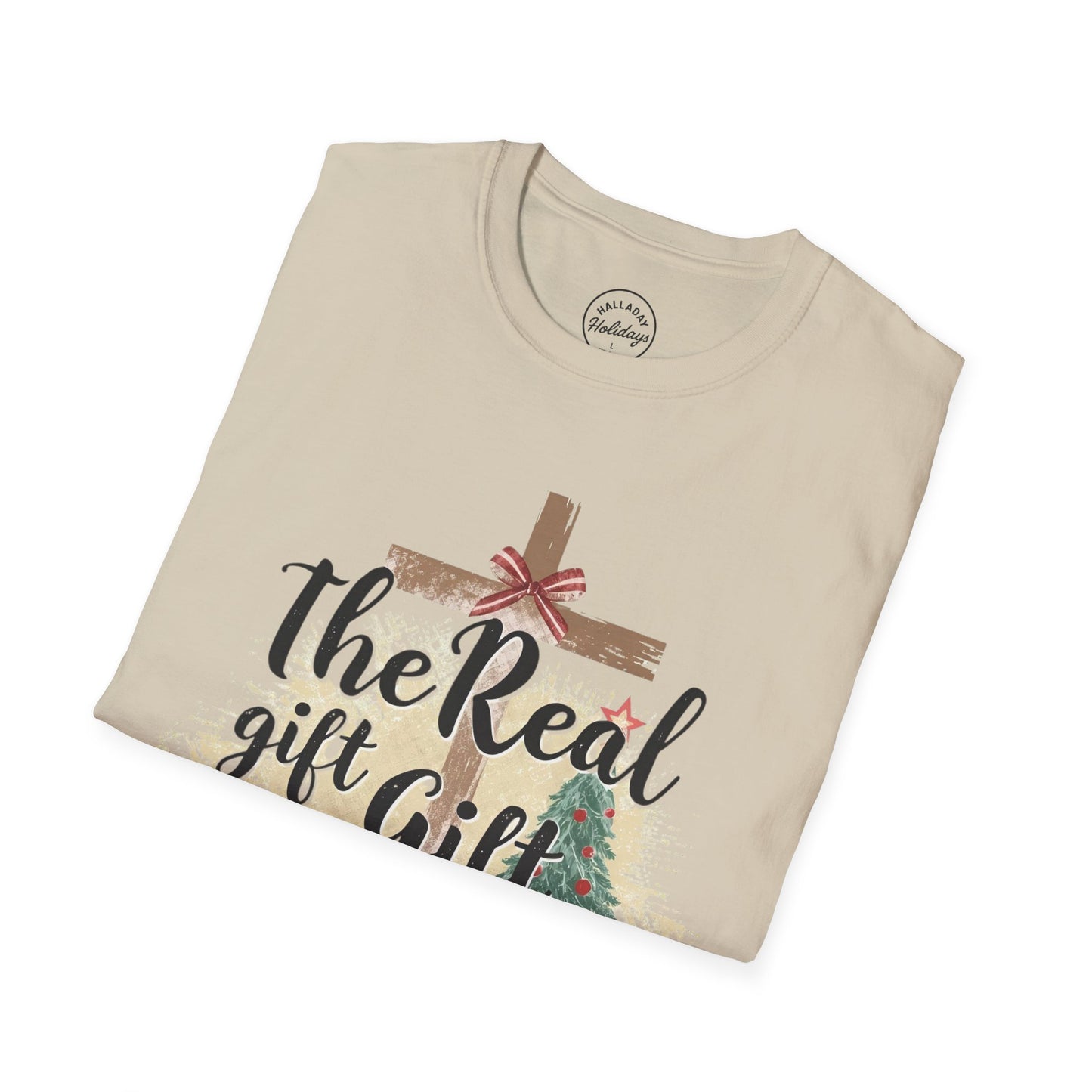 Christian Christmas Unisex Tee - The Real Gift is Jesus