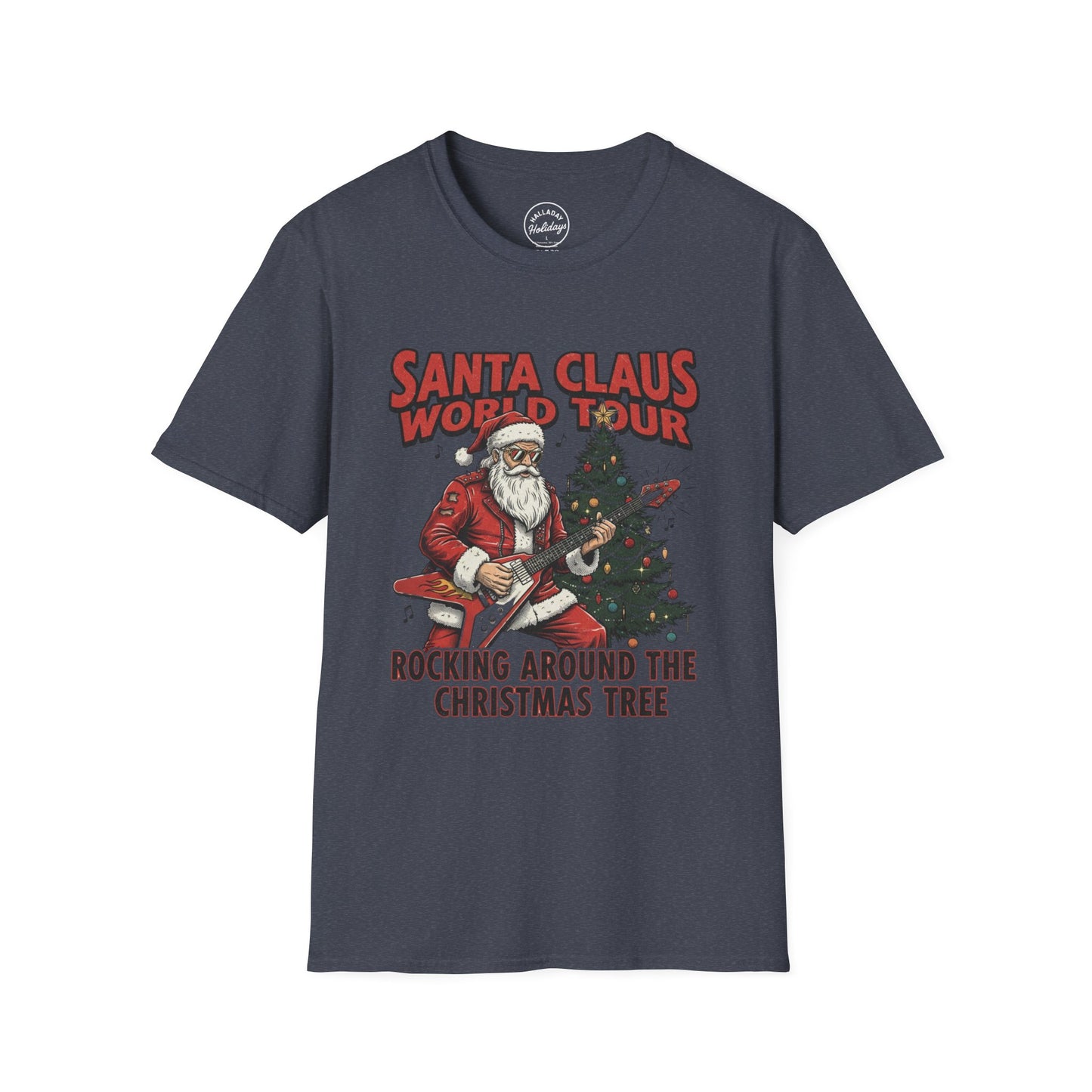 Santa Claus World Tour T-Shirt | Rocking Around the Christmas Tree | Holiday Gift | Unisex Tee | Christmas Apparel | Festive Wear