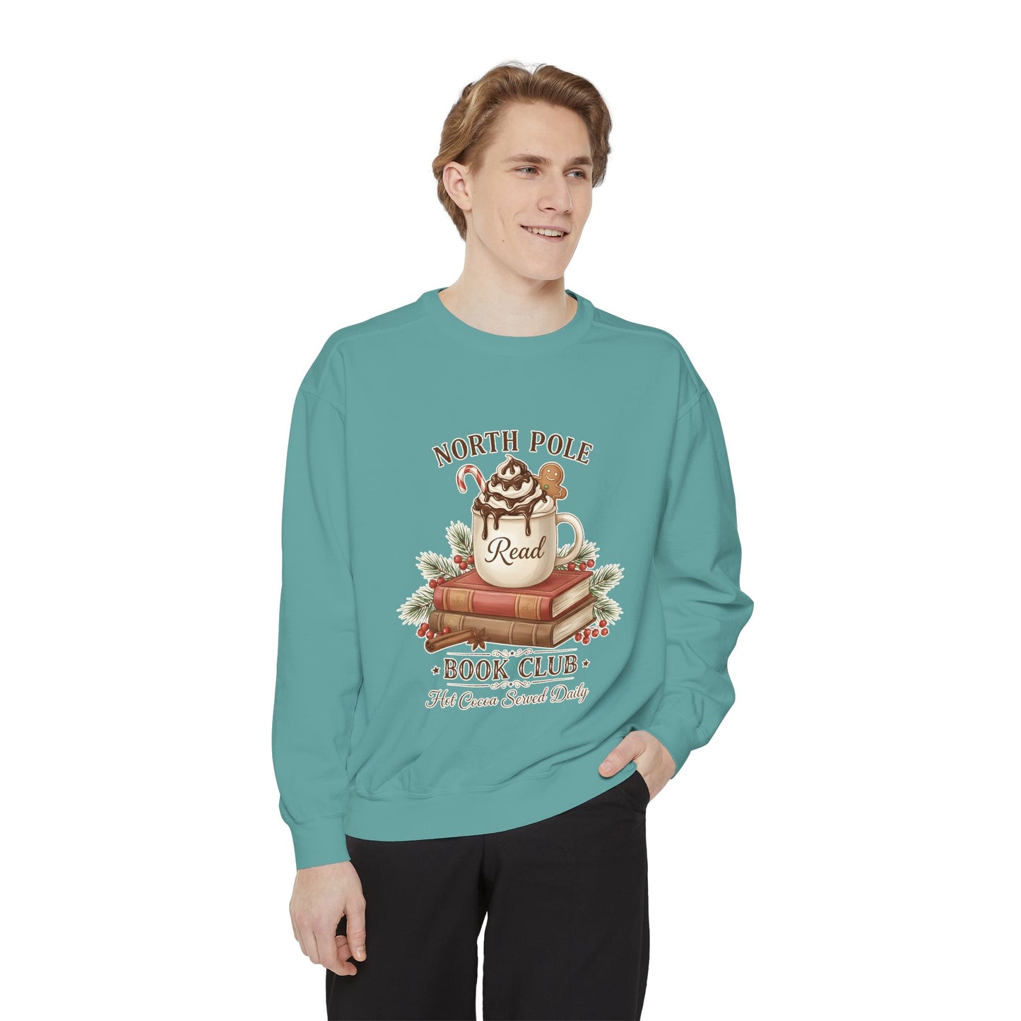 North Pole Book Club Sweatshirt — Cozy Christmas Reading Crewneck