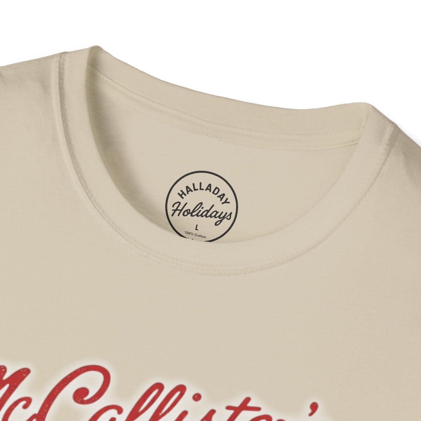 Funny McCallisters Security Christmas Unisex Softstyle T-Shirt, Holiday Humor Tee, Festive Xmas Top, Home Alone Movie Shirt, Family Gift