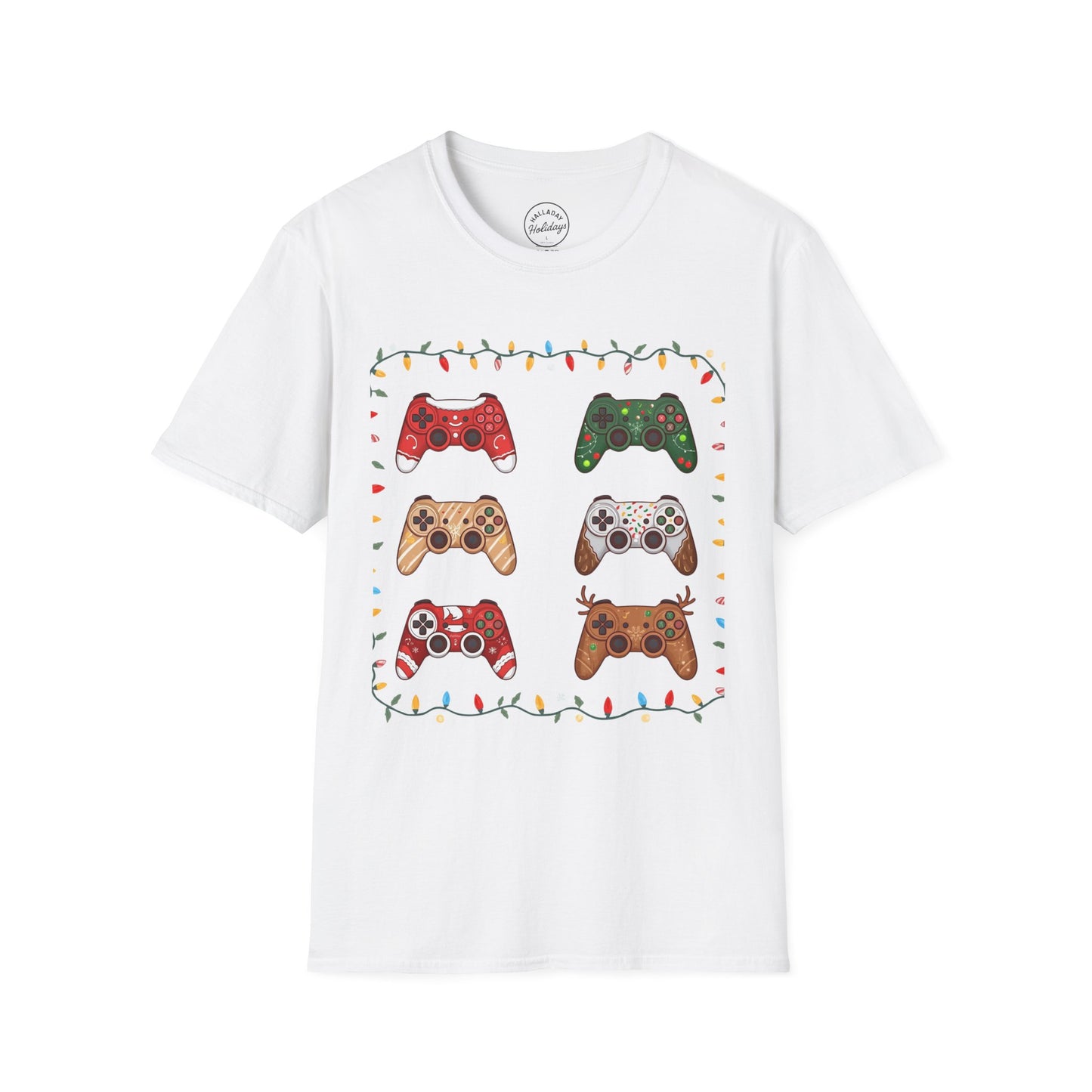 Festive Gamer T-Shirt, Holiday Tee, Video Game Shirt, Christmas Gift, Cozy Casual Top, Unisex Graphic Tee