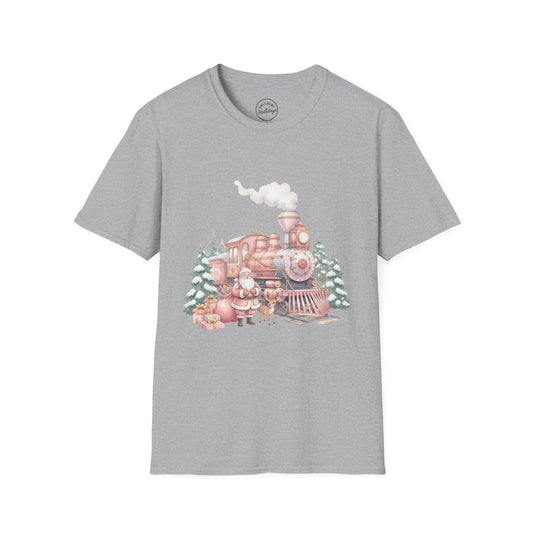 Cozy Holiday Train T-Shirt | Festive Gift for Train Lovers, Christmas Apparel, Unisex Graphic Tee, Winter Wardrobe Essential