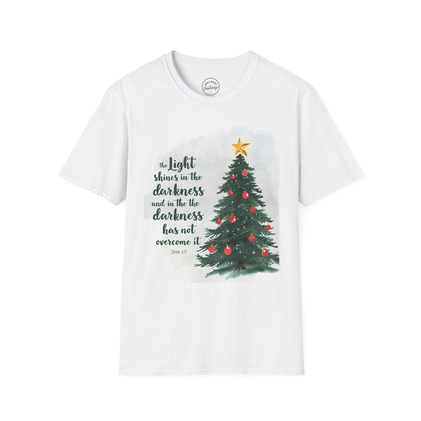 Christmas Tree Inspirational T-Shirt, Holiday Gift, Unisex Tee, Cozy Casual Wear, Faith-Based Apparel, Gift for Her/Him