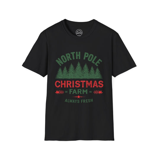 Christmas Tree Farm - NorthpoleUnisex T-Shirt, Holiday Tee, Spruce Xmas Shirt, Festive Gift Apparel
