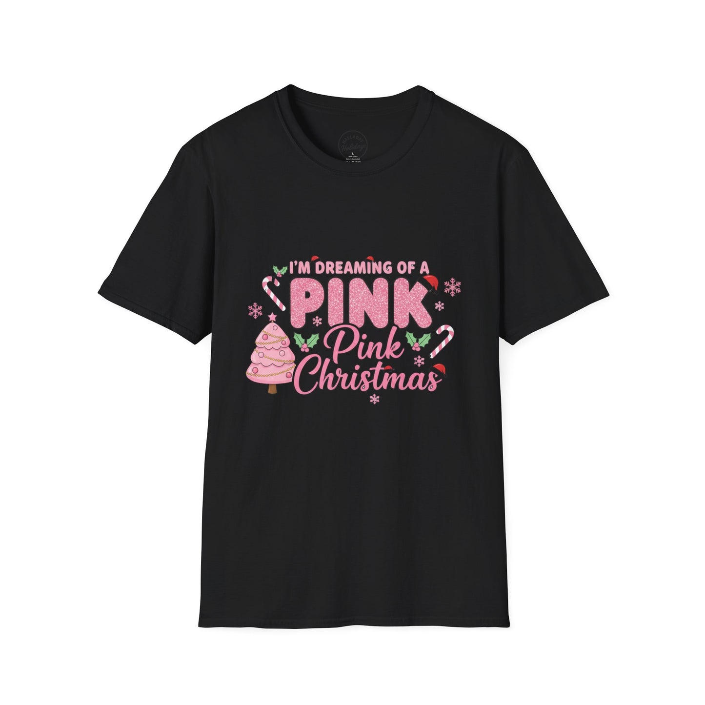 I'm Dreaming of Pink Christmas T-Shirt, Holiday Shirt, Christmas Gift, Unisex Tee, Pink Christmas Apparel, Festive Wear