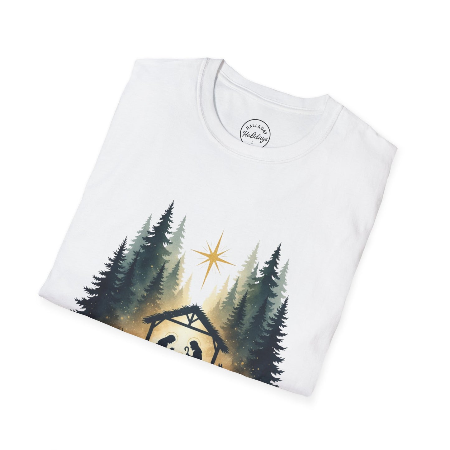 Cozy Christmas T-Shirt, Unisex Holiday Tee, Gift for Her, Gift for Him, Religious Shirt, Matthew 1:21 Design