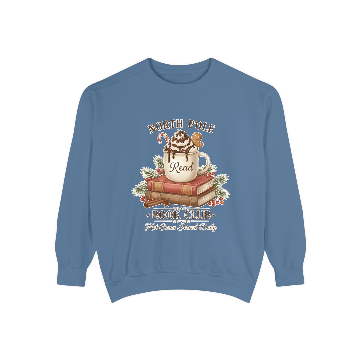 North Pole Book Club Sweatshirt — Cozy Christmas Reading Crewneck