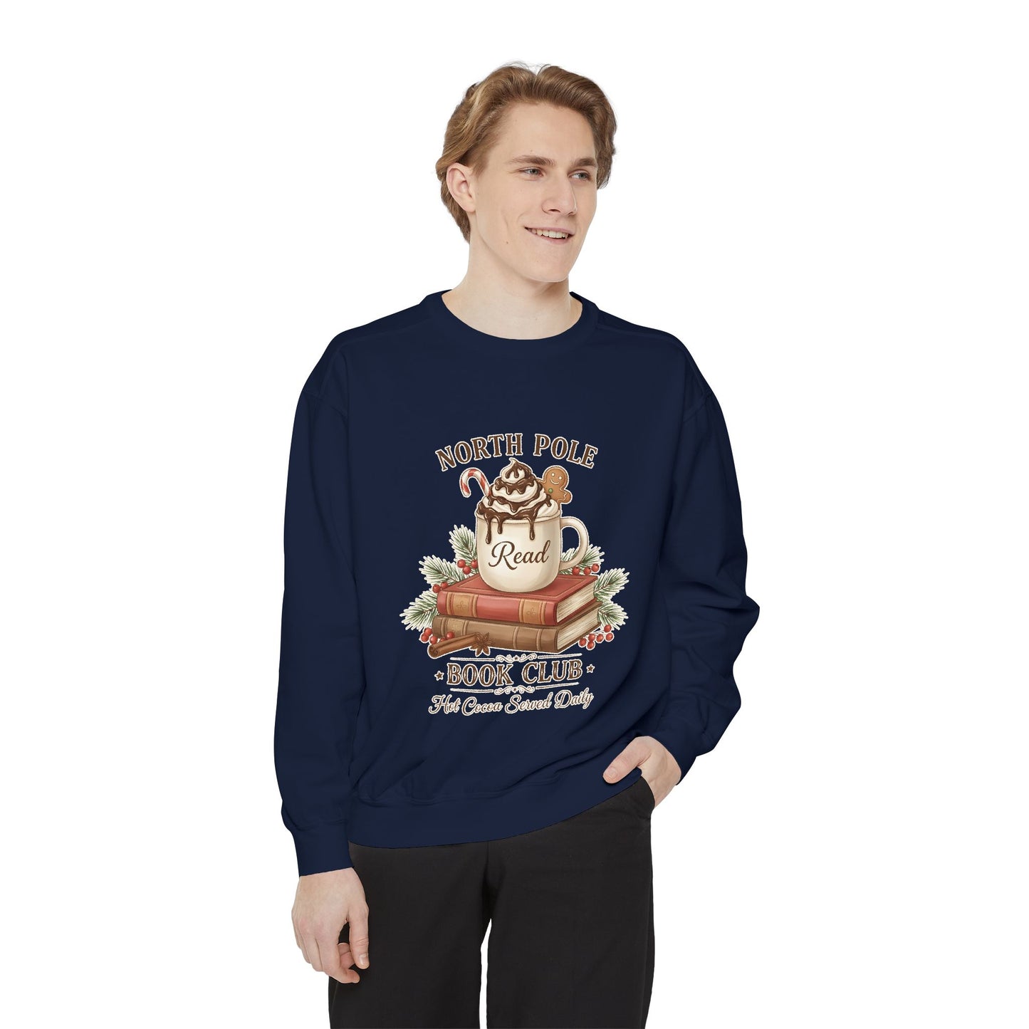 North Pole Book Club Sweatshirt — Cozy Christmas Reading Crewneck