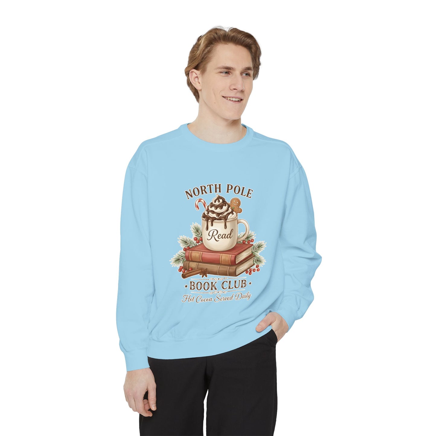 North Pole Book Club Sweatshirt — Cozy Christmas Reading Crewneck