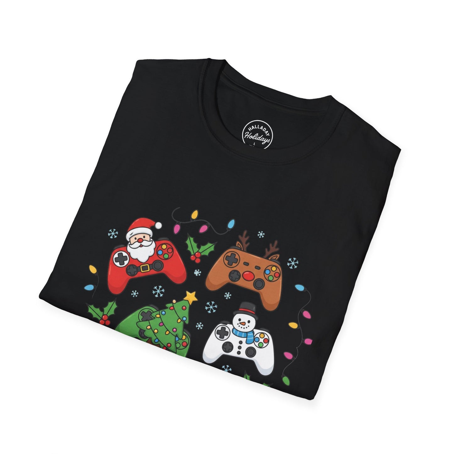 Gamer Christmas T-Shirt, Fun Festive Tee, Holiday Gaming Shirt, Unisex Softstyle, Gamer Gift Idea
