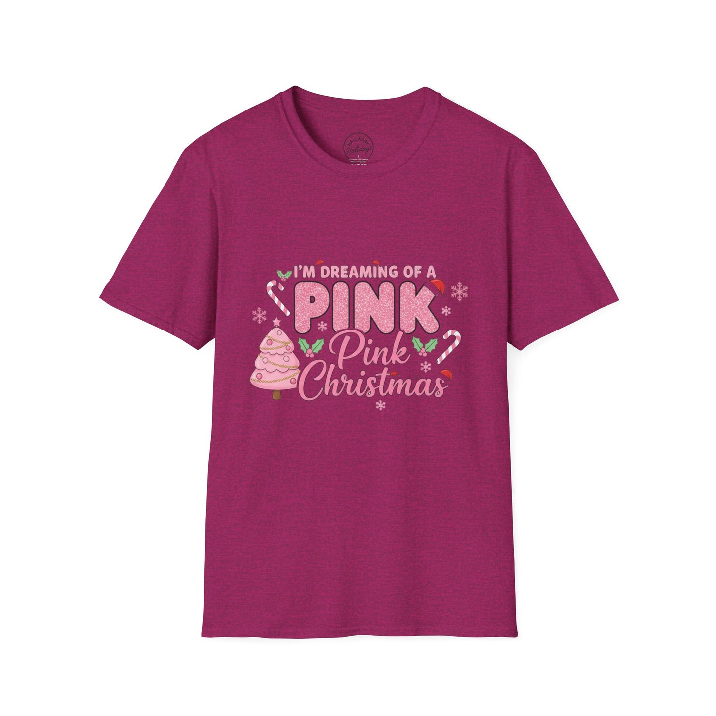 I'm Dreaming of Pink Christmas T-Shirt, Holiday Shirt, Christmas Gift, Unisex Tee, Pink Christmas Apparel, Festive Wear