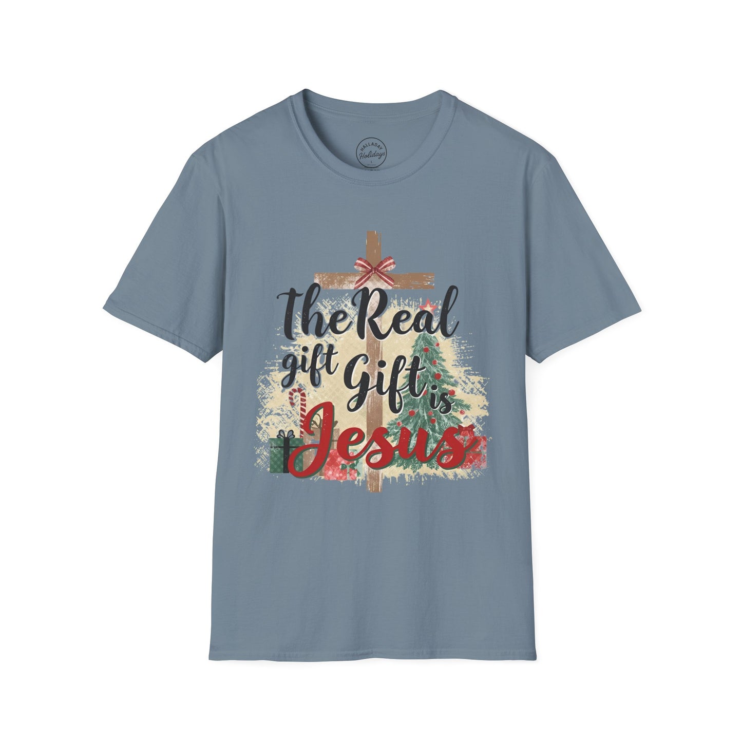 Christian Christmas Unisex Tee - The Real Gift is Jesus
