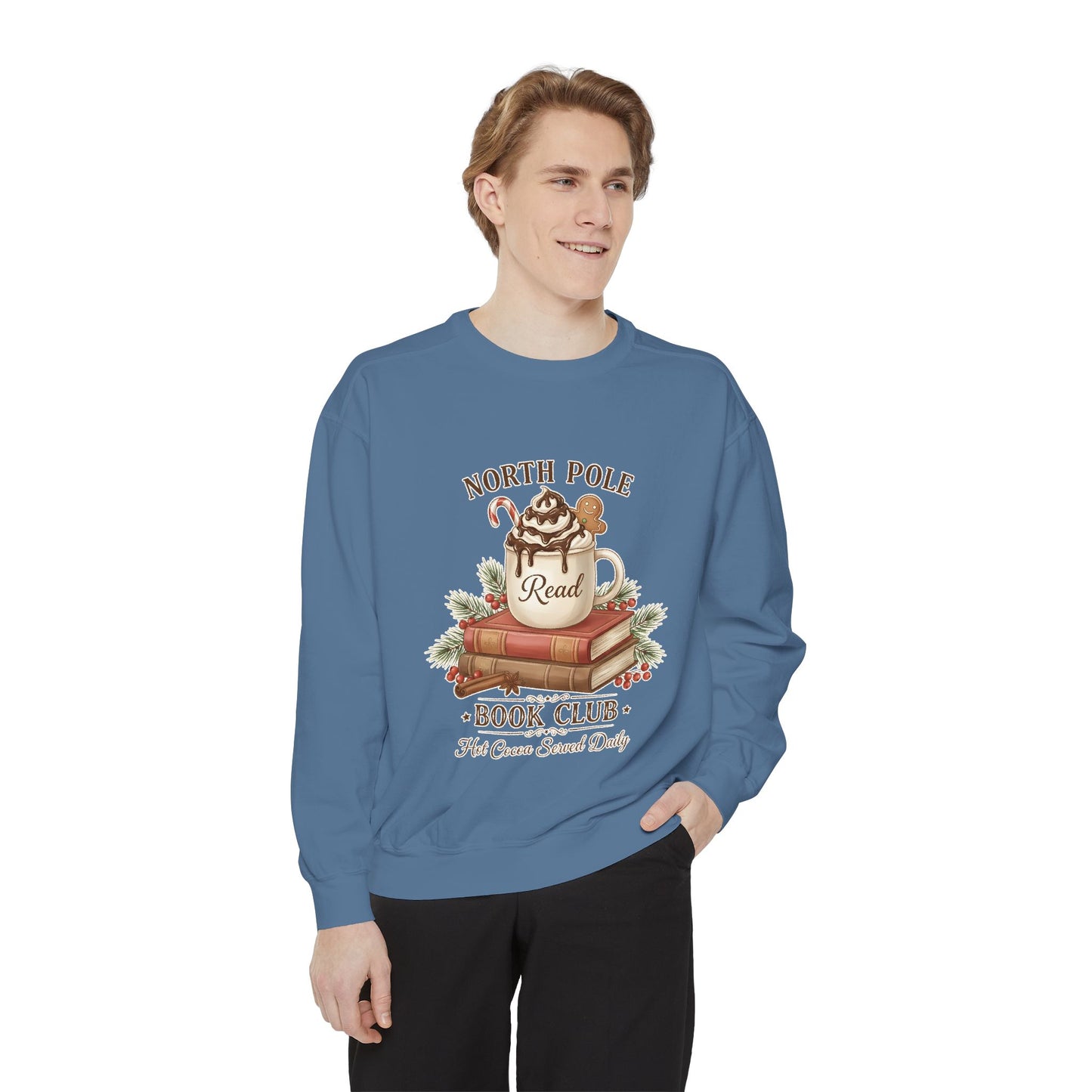 North Pole Book Club Sweatshirt — Cozy Christmas Reading Crewneck