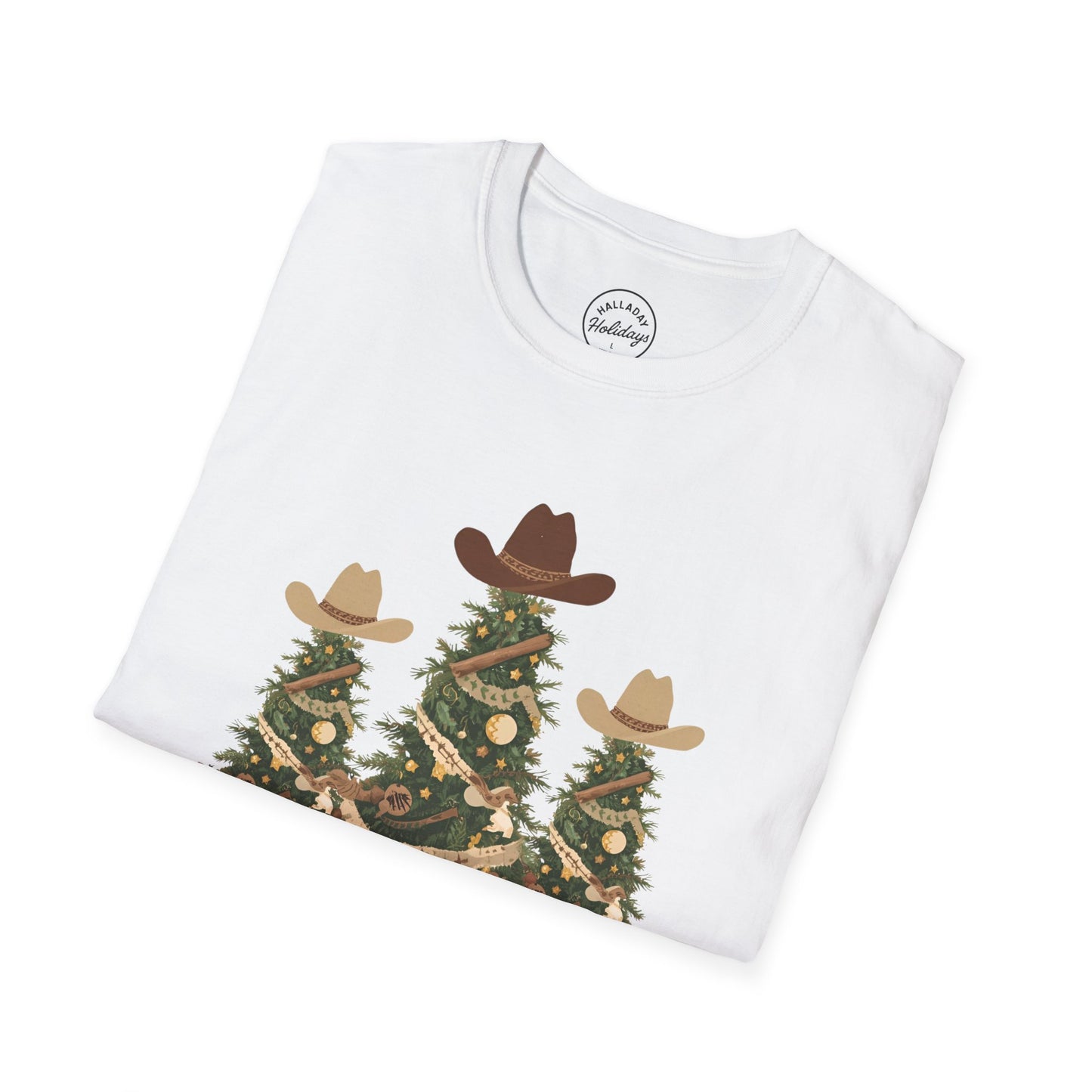 Howdy Christmas Cowboy T-Shirt, Fun Holiday Tee, Unisex Christmas Shirt, Festive Gift for Cowpoke, Holiday Party Wear