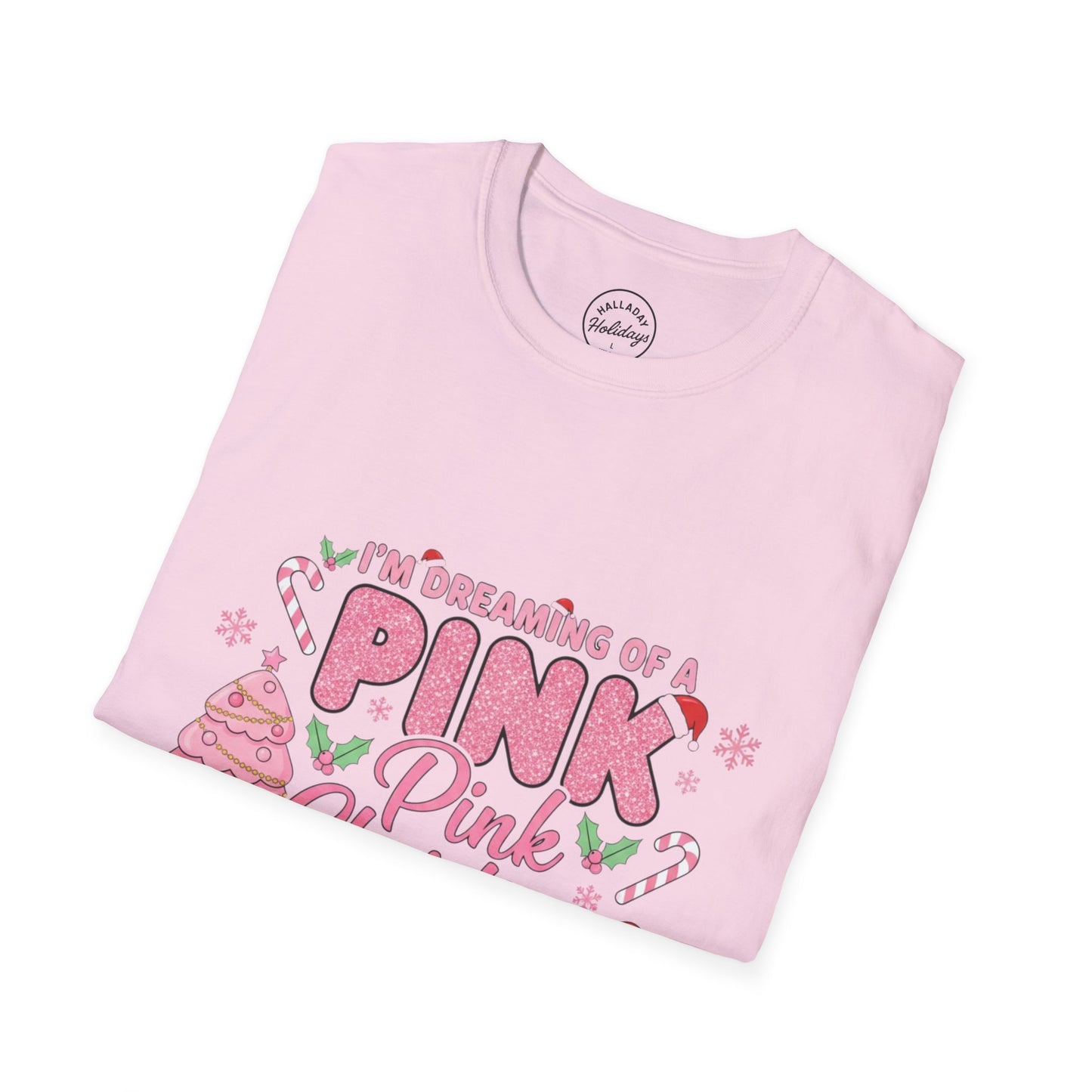 I'm Dreaming of Pink Christmas T-Shirt, Holiday Shirt, Christmas Gift, Unisex Tee, Pink Christmas Apparel, Festive Wear