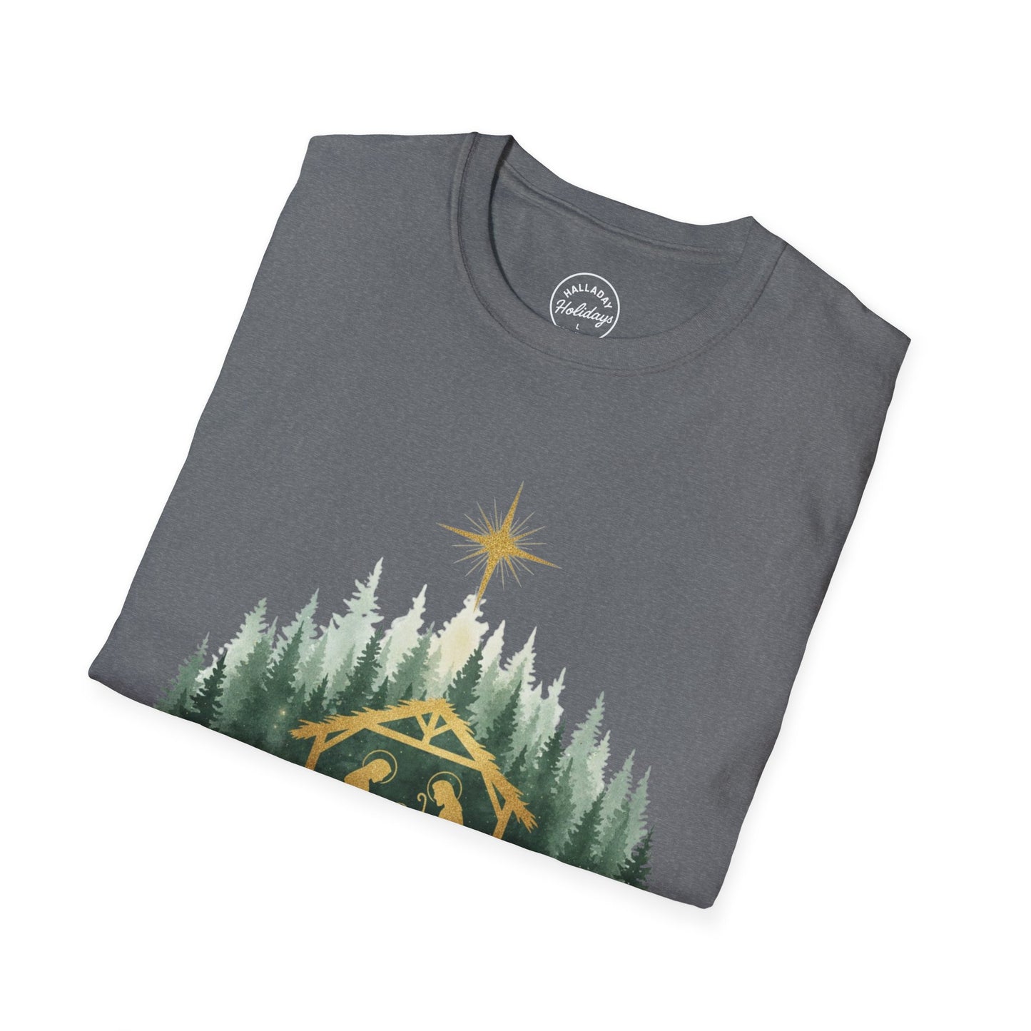 Jesus Nativity Scene T-Shirt, Christmas Gift, Religious Tee, Faith Shirt, Holiday Apparel, Spiritual Fashion