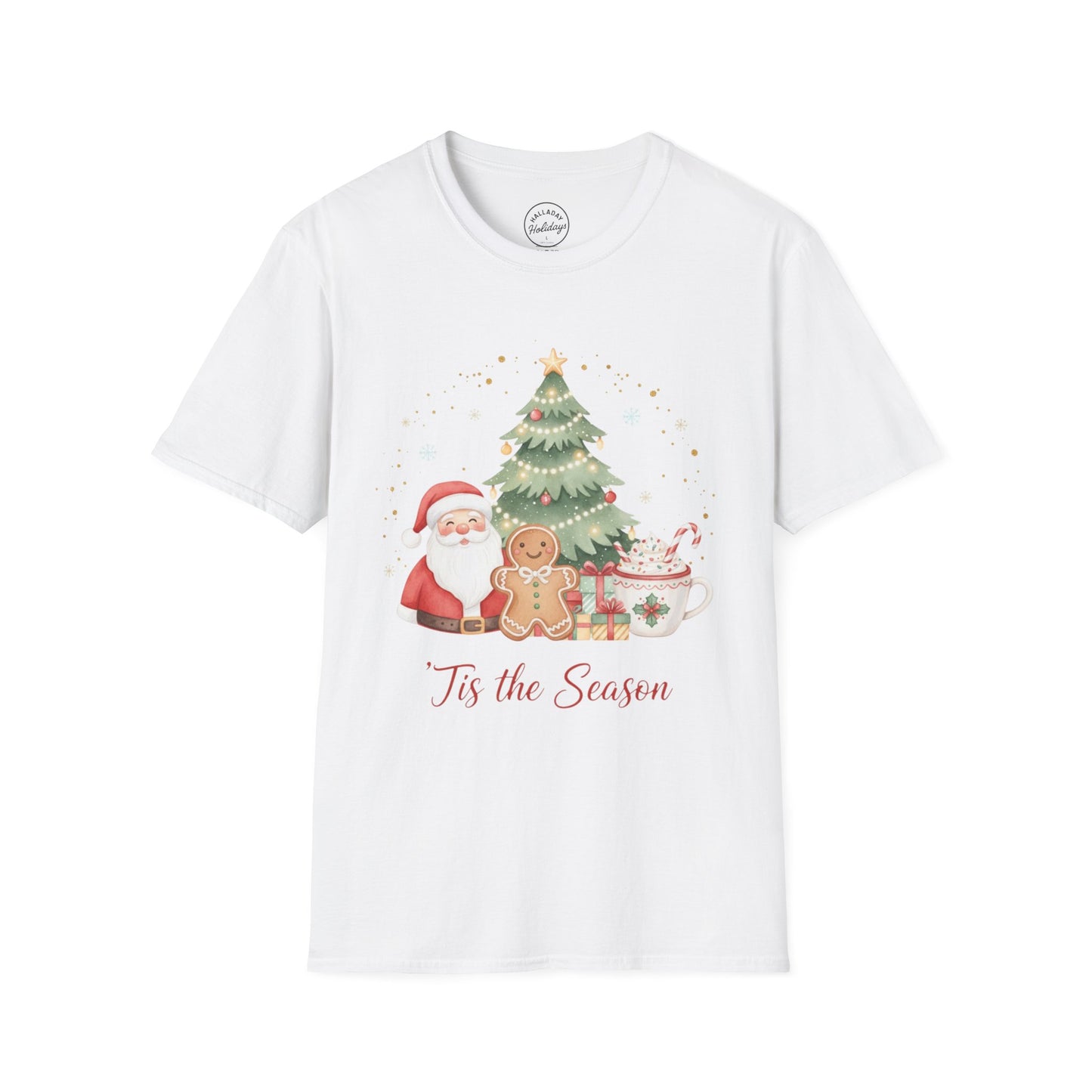 Cute Tis the Season Christmas Themed Unisex Softstyle T-Shirt