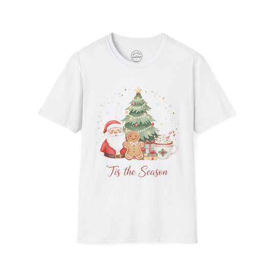 Cute Tis the Season Christmas Themed Unisex Softstyle T-Shirt