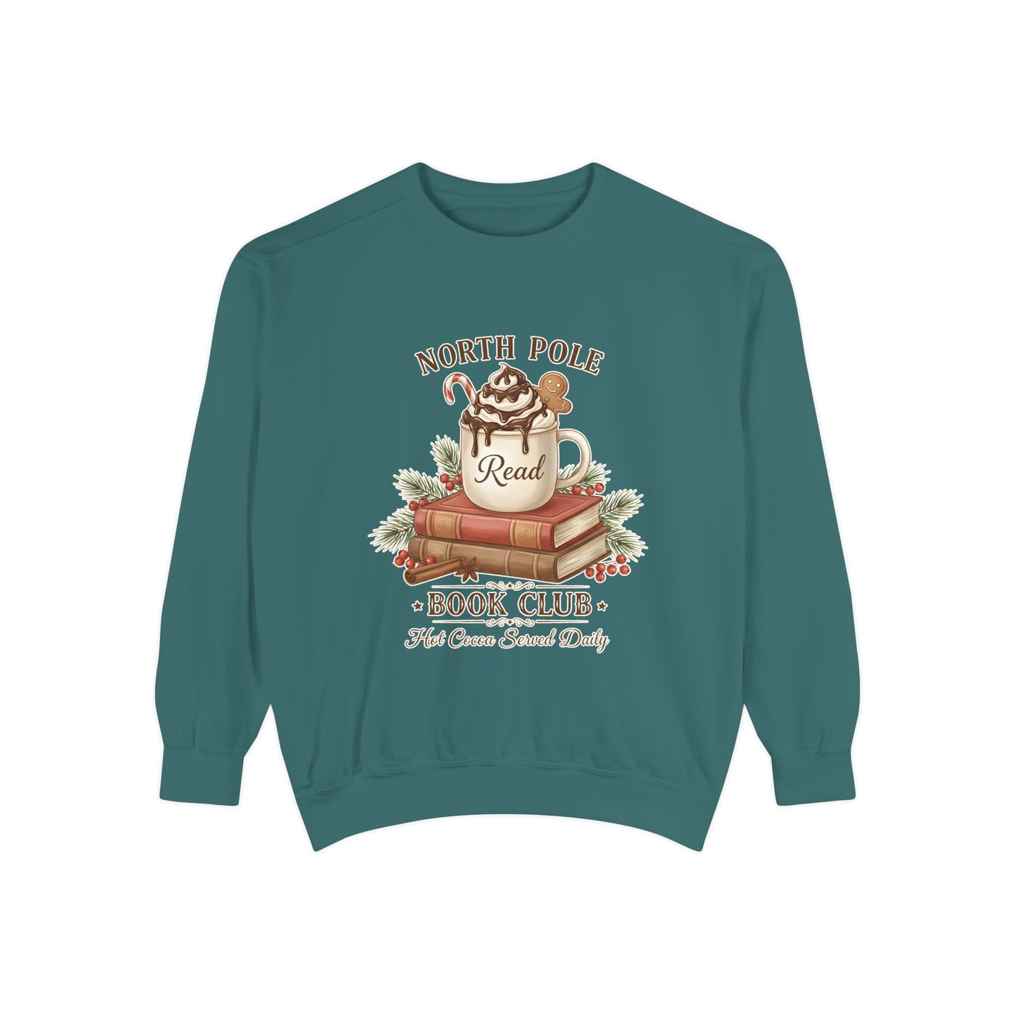 North Pole Book Club Sweatshirt — Cozy Christmas Reading Crewneck