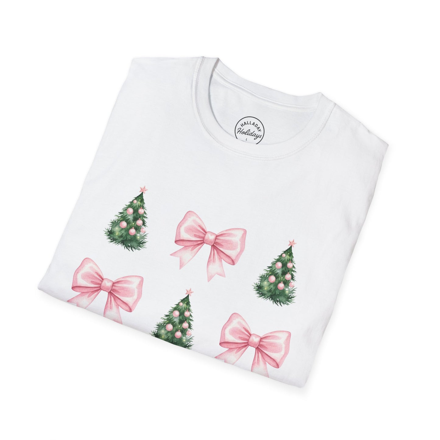 Pink Bows and Christmas Trees T-Shirt