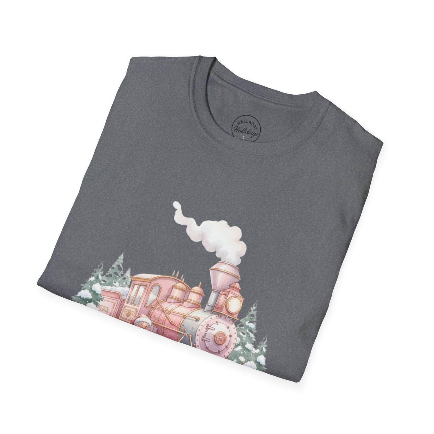 Cozy Holiday Train T-Shirt | Festive Gift for Train Lovers, Christmas Apparel, Unisex Graphic Tee, Winter Wardrobe Essential