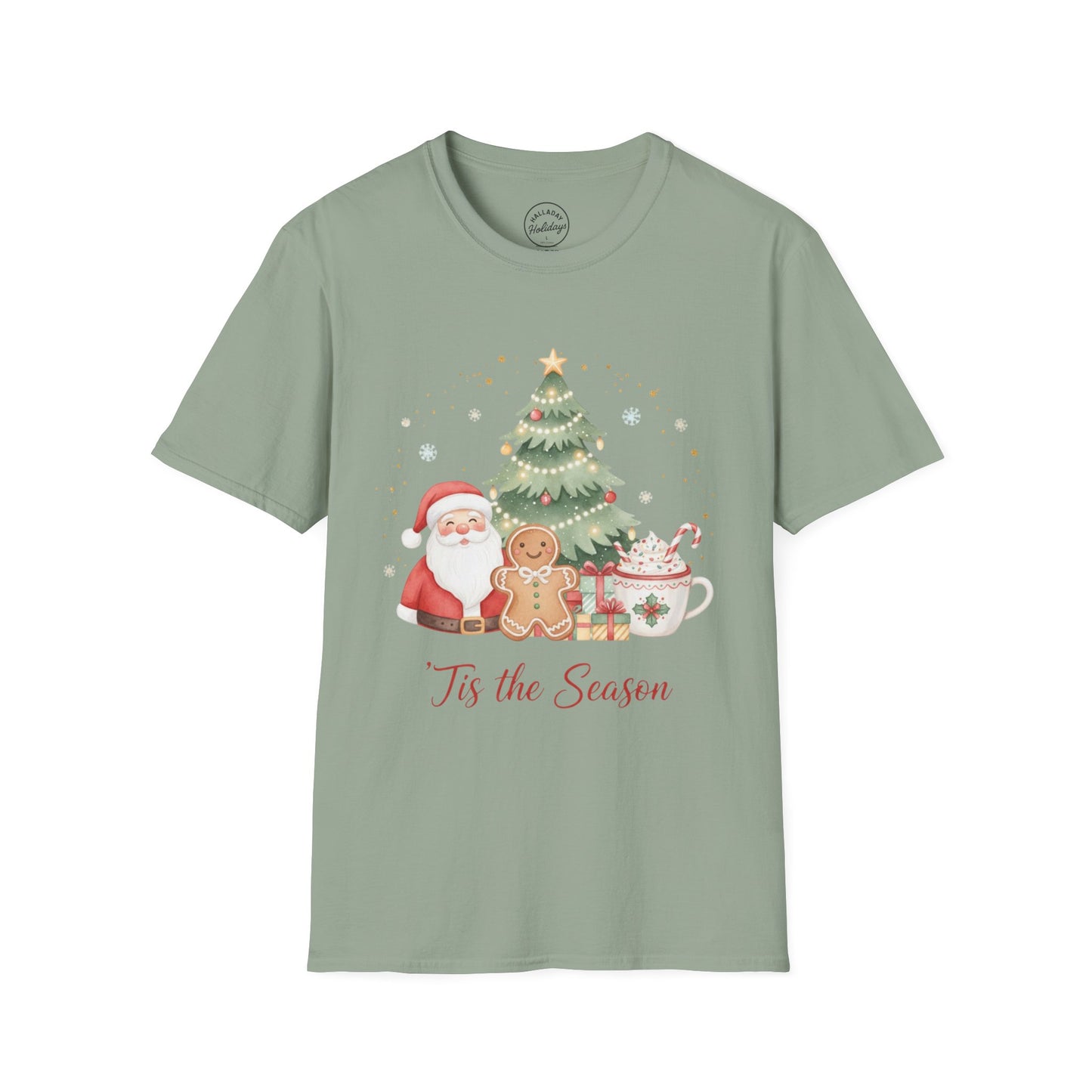 Cute Tis the Season Christmas Themed Unisex Softstyle T-Shirt