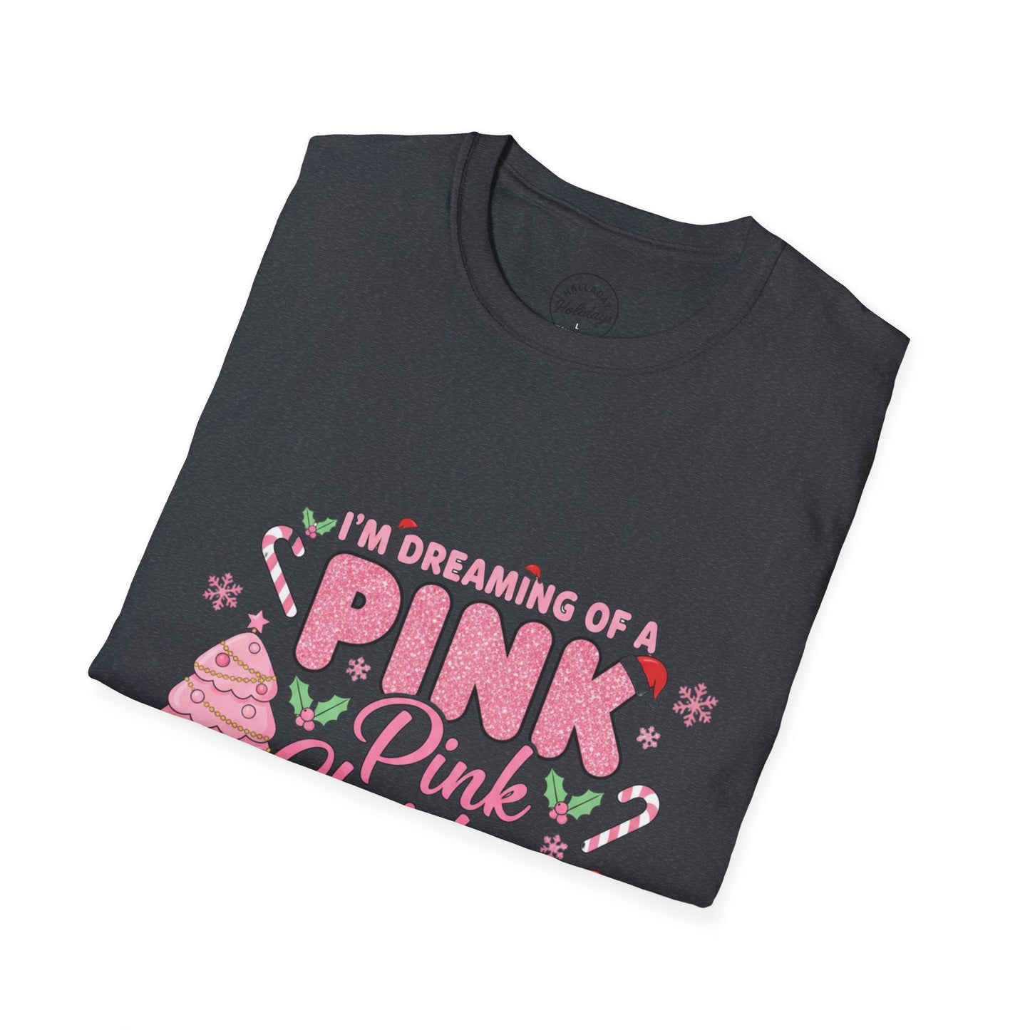 I'm Dreaming of Pink Christmas T-Shirt, Holiday Shirt, Christmas Gift, Unisex Tee, Pink Christmas Apparel, Festive Wear