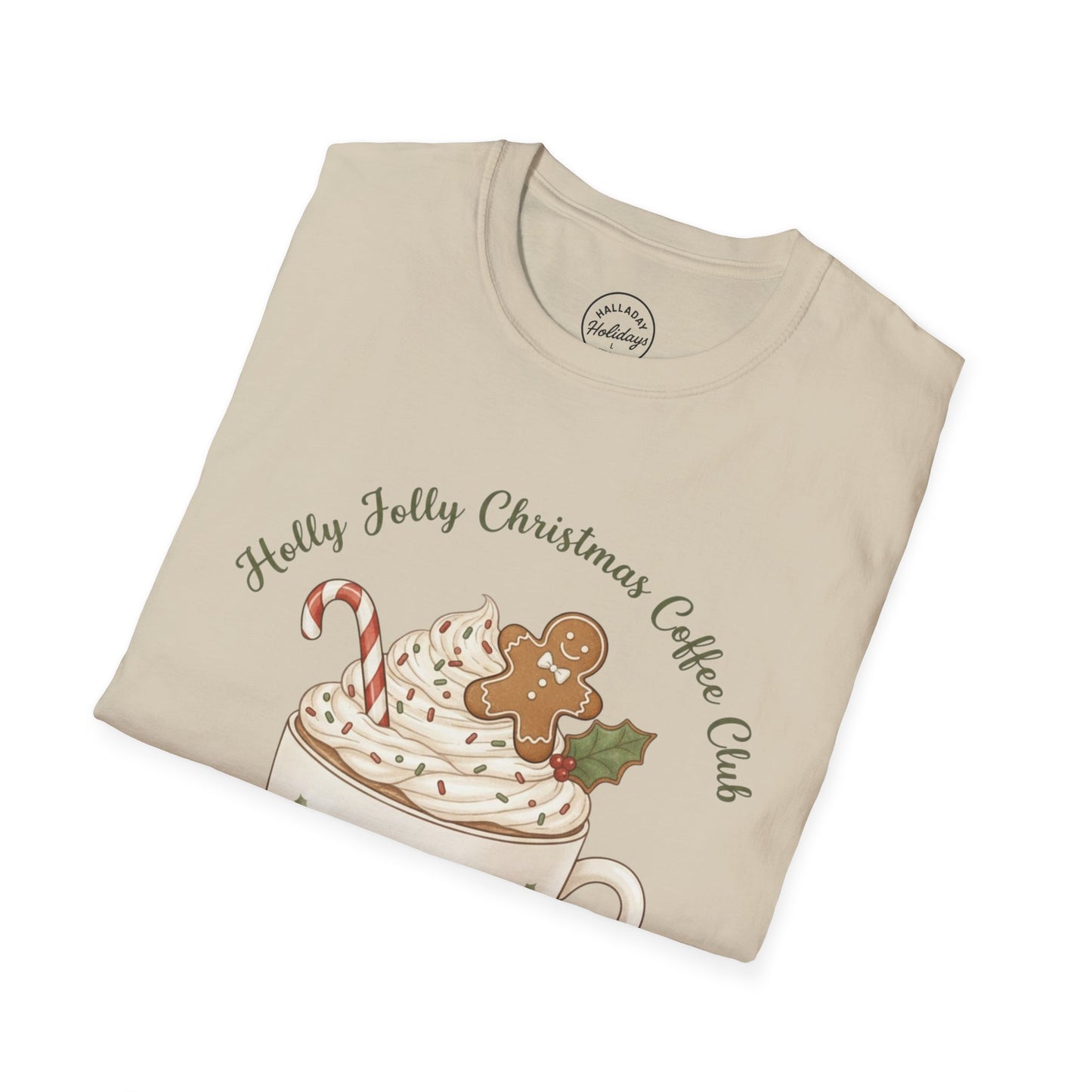Christmas Coffee Club Unisex T-Shirt, Festive Holly Jolly Xmas Shirt, Holiday Gift for Coffee Lovers, Cute Christmas Tee, Coffee Club Shirt