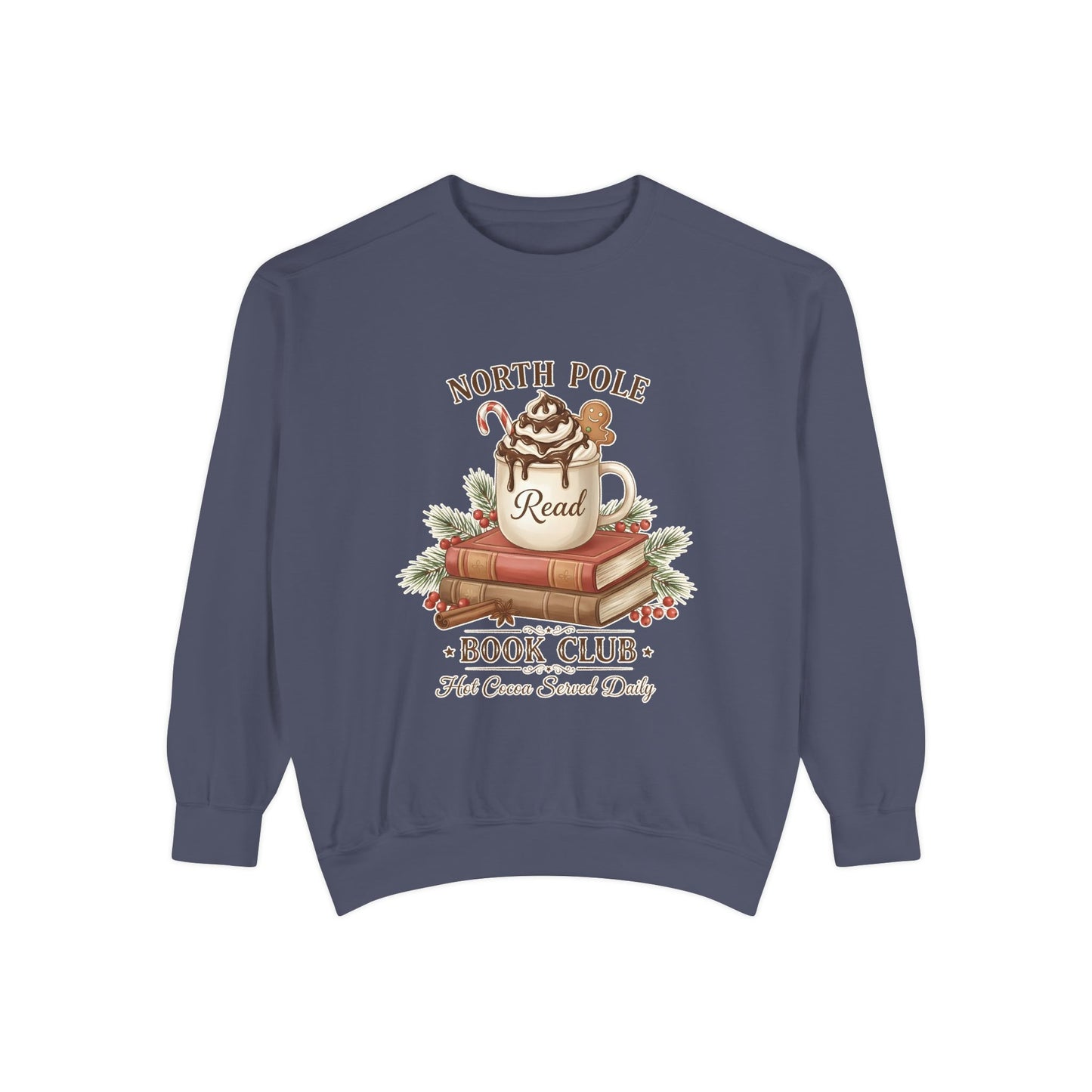 North Pole Book Club Sweatshirt — Cozy Christmas Reading Crewneck